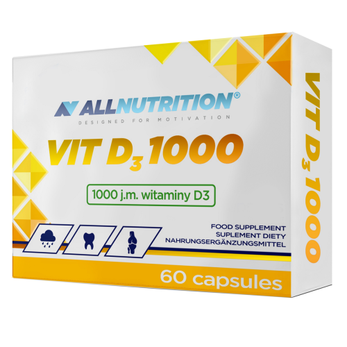 All Nutrition Vitamin D3 1000, 60 Capsules